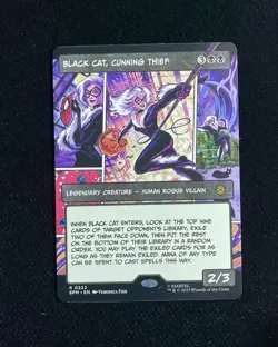 2025 Magic The Gathering MTG Marvel EN #R 0222 Black Cat, Cunnng Thief 2/3 GAV - Image 1
