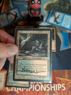 💎 MTG 4x Bloodstained Mire ~ 1x ARTIST SIGNED 💎 OG Onslaught Editions NM/LP 💎 - Image 1