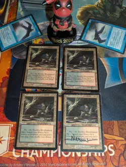 💎 MTG 4x Bloodstained Mire ~ 1x ARTIST SIGNED 💎 OG Onslaught Editions NM/LP 💎 - Image 3