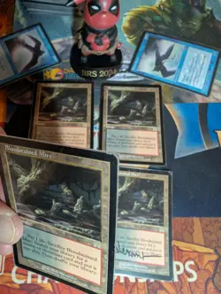 💎 MTG 4x Bloodstained Mire ~ 1x ARTIST SIGNED 💎 OG Onslaught Editions NM/LP 💎 - Image 4