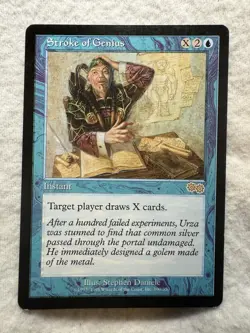MTG - Stroke of Genius - Urza's Saga - LP - Free Shipping! - Image 1