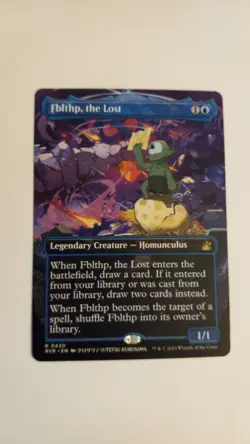Fblthp the Lost Anime Borderless NM/M Magic the Gathering Ravnica Remastered MTG - Image 1