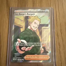 Lt. Surge's Bargain 170/132 Ultra Rare Full Art Pokemon Mega Evolution - Image 1