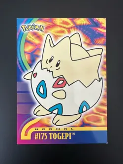 Topps Pokemon Johto Series 1 Non Holo Togepi #175 LP condition - Image 1