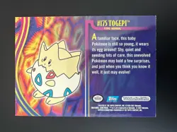 Topps Pokemon Johto Series 1 Non Holo Togepi #175 LP condition - Image 2