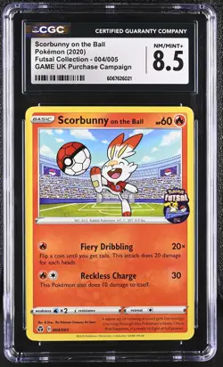 2020 Futsal Collection #004/005 Scorbunny on the Ball CGC 8.5 - Image 1