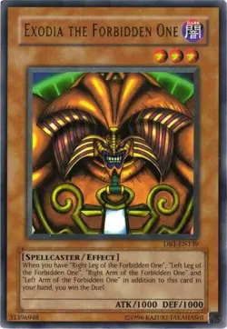 Yugioh! Exodia The Forbidden One - DB1-EN139 - Unlimited - Dark Beginnings 1 - Image 1