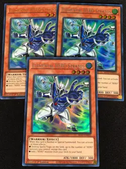 Yugioh Elemental Hero Stratos BLC1-EN022 1st Ultra x3 (NM) - Image 1