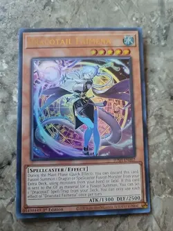 Yugioh! Dracotail Faimena JUSH-EN002 Ultra Rare 1st Edition Near Mint - Image 1