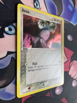 Aron 44/100 Ex Crystal Guardians Stamped Reverse Holo Pokemon Card NM - Image 2