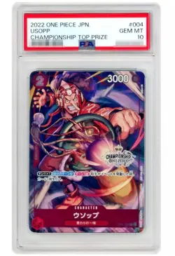 PSA 10 ONE PIECE Card Usopp Championship 2022 Top Prize OP01-004 Japanese GEM MT - Image 1