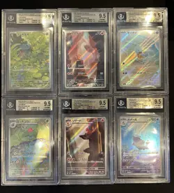 BGS 9.5 Pokemon Card 151 Japanese Ar Art Rare 6Card Set Bulk Different Types - Image 1