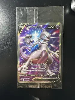 Sealed Mewtwo V SWSH229 NM Full Art Black Star Promo Rare Pokemon Card 2022 - Image 1