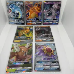 GX Pokemon - Hidden Fates [7 card lot] ALL MINT - Charizard Mewtwo Gyarados etc - Image 1