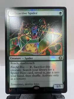 FOIL Radioactive Spider Marvel's Spiderman Magic The Gathering MTG rare card - Image 1