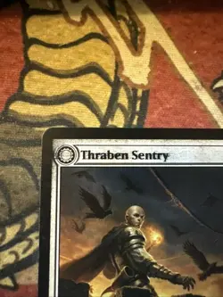 Mtg Magic Innistrad Heaven Sentry Misprint Error Extra Black Ink Card - Image 2