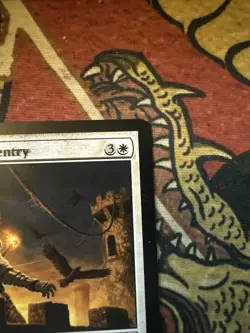 Mtg Magic Innistrad Heaven Sentry Misprint Error Extra Black Ink Card - Image 3