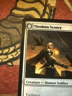 Mtg Magic Innistrad Heaven Sentry Misprint Error Extra Black Ink Card - Image 4