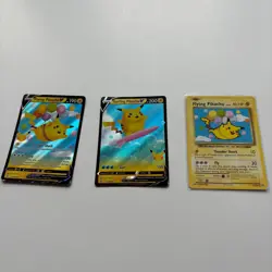 Pikachu Pokemon Cards Lot of 3 Flying and Surfing Pikachu - Image 1
