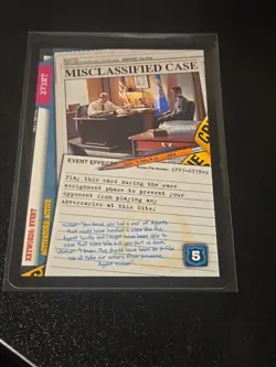 X-FILES CCG, TRUTH IS OUT THERE EDITION, ULTRA RARE CARD, MISCLASSIFIED CASE, MT - Image 1