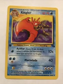 Portuguese Kingler 38/62 Fossil Set - Uncommon Pokemon Card - Image 1