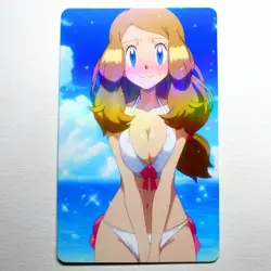 Pokemon Trainer Serena Sexy Doujin Waifu Girl Anime Art Goddess Card - Image 1