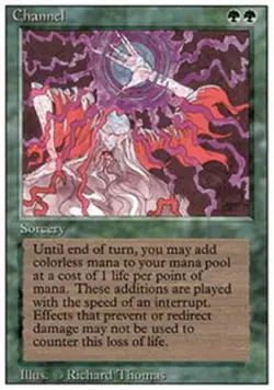 Channel ~ Damaged 3rd Edition Revised MTG Magic UltimateMTG Green Card - Image 1