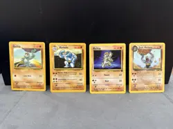 Base And Rockets 1999 Machop And Machoke Pokemon Vintage Card Lot LP-Nm - Image 1