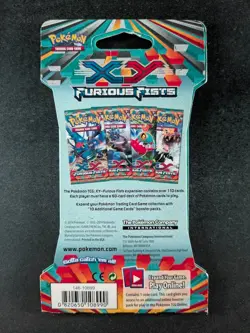 2014 Pokemon XY FURIOUS FISTS (TYRANTRUM) Blister Pack (10 Cards) Factory Sealed - Image 2