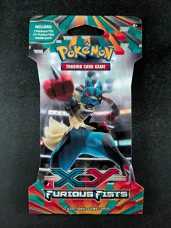 2014 Pokemon XY FURIOUS FISTS (LUCARIO) Blister Pack (10 Cards) Factory Sealed - Image 1