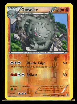 2014 XY - Flashfire Graveler #46 Reverse Holo Pokemon Card - Image 1