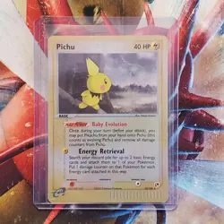Pichu - 20/100 - Reverse Holo Rare - e-Series - Pokemon Card - Lot #677 - Image 1
