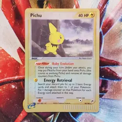 Pichu - 20/100 - Reverse Holo Rare - e-Series - Pokemon Card - Lot #677 - Image 2
