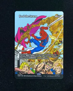 2025 Magic The Gathering MTG Marvel EN #M 0016 Borderless Feed The Swarm GAV - Image 1