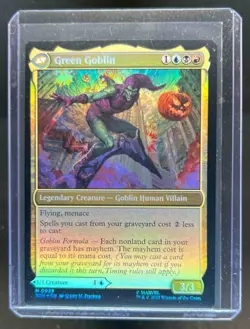 2025 Magic The Gathering Marvel's Spider-Man Green Goblin Osborn Foil #0039 - Image 1