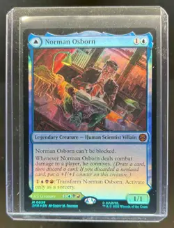 2025 Magic The Gathering Marvel's Spider-Man Green Goblin Osborn Foil #0039 - Image 2