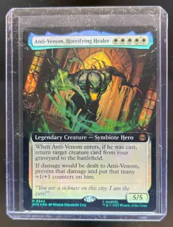 2025 Magic The Gathering Marvel's Spider-Man Peter Parker Venom Foil #0244 - Image 1