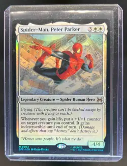 2025 Magic The Gathering Marvel's Spider-Man Peter Parker Venom Foil #0244 - Image 2