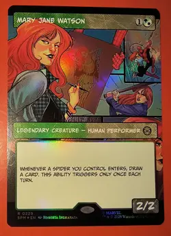 MTG: SPIDER-MAN: MARY JANE WATSON, 0229, FOIL, RARE, NM , SPM, BORDERLESS - Image 1