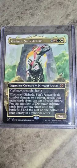 Gishath, Sun's Avatar (Borderless) The Lost Caverns of Ixalan Regular MTG NM - Image 1