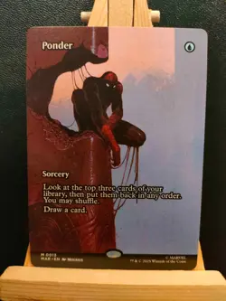 Ponder - Spider-Man - Borderless Full Art - Mythic - NM (see pics) MTG - Image 1