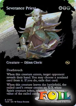 Severance Priest Borderless 0369 MTG Tarkir: Dragonstorm Rare NP Foil - Image 1