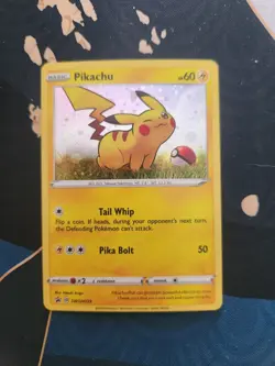 Pikachu SWSH039 Sword & Shield Black Star Promo Card Holo Pokemon Trading Card - Image 1