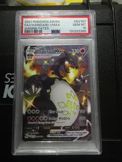 Pokemon Charizard VMAX Shining Fates Full Art SV107 PSA 10 Gem Mint - Image 1