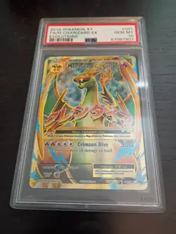 Pokemon XY Evolutions Full Art Mega Charizard EX - PSA 10 (2016) - Image 1