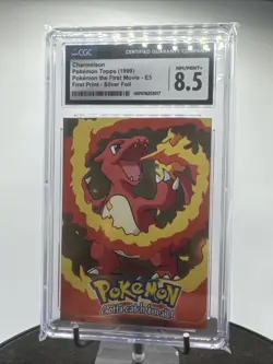 Charmeleon E5 1999 Topps Pokemon The First Movie Silver Foil First Print CGC 8.5 - Image 2