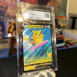✨Pokemon Surfing Pikachu V 008/025 Celebrations CGC GEM MINT 10✨ - Image 1