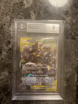 2019 Pokemon LUCARIO & MELMETAL GX #SM192 FULL ART Promo BGS 9 - Image 1