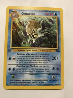 Portuguese 1st Edition Omastar 40/62 Fossil Set - Uncommon Pokemon Card - Image 1