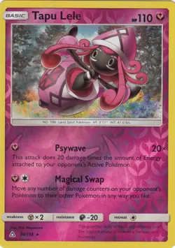 Pokemon - Tapu Lele - 94/156 - Rare - Reverse Holo - Sun and Moon Ultra Prism - - Image 1